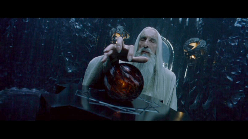 Seigneur Des Anneaux Sauron Saruman Image - Saroumane communicant avec Sauron à travers le palantir de l