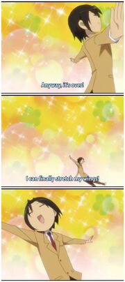 Takatoshi's reaction after exams.