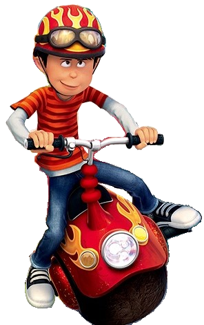 Ted in his bike