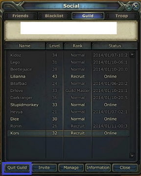 Guild quit