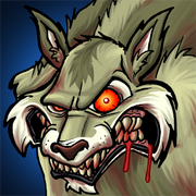 Tollwuetiger wolf