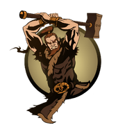 Man heavy hammer