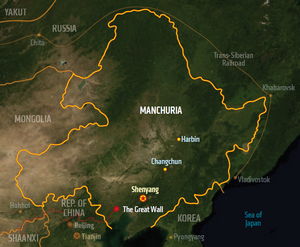 Manchuria, map from Shadowrun Sourcebook, Sixth World Almanac