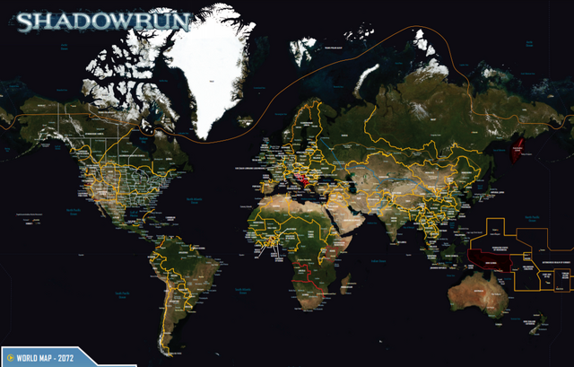 Image - World Map from Shadowrun Sourcebook, Sixth World Almanac.png