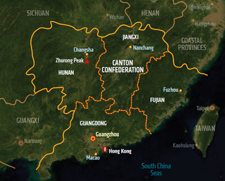 Canton Confederation, map from Shadowrun Sourcebook, Sixth World Almanac