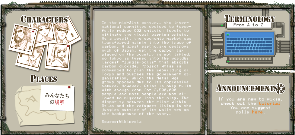 Frontpage menu