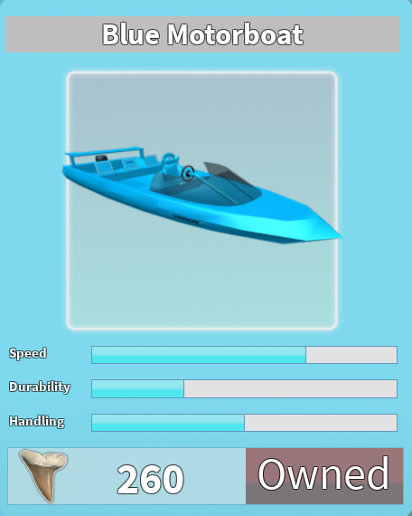 Blue Motorboat Sharkbite Wiki Fandom - roblox sharkbite spectre