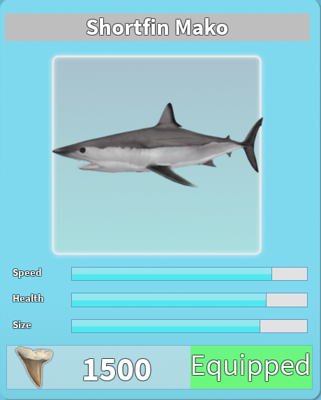 Shortfin Mako Sharkbite Wiki Fandom - great white roblox shark bite wiki fandom