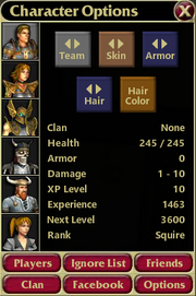 Character options