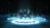 Garth summoning Lesser Demons