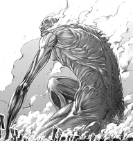 El Titan Colosal aparece en Shiganshina