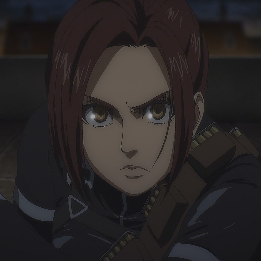 mikasa look over the shoulder