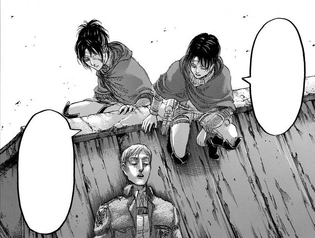 Image - Hange and Levi sit with their fallen Commander and friend.png ...