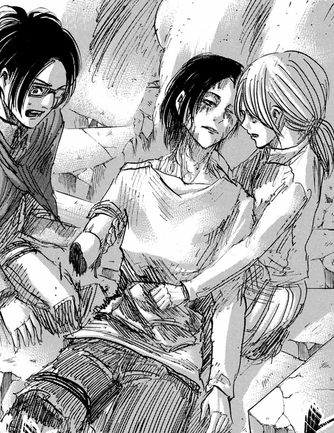 Image - Historia tells her real name to a wounded Ymir.jpg | Attack on