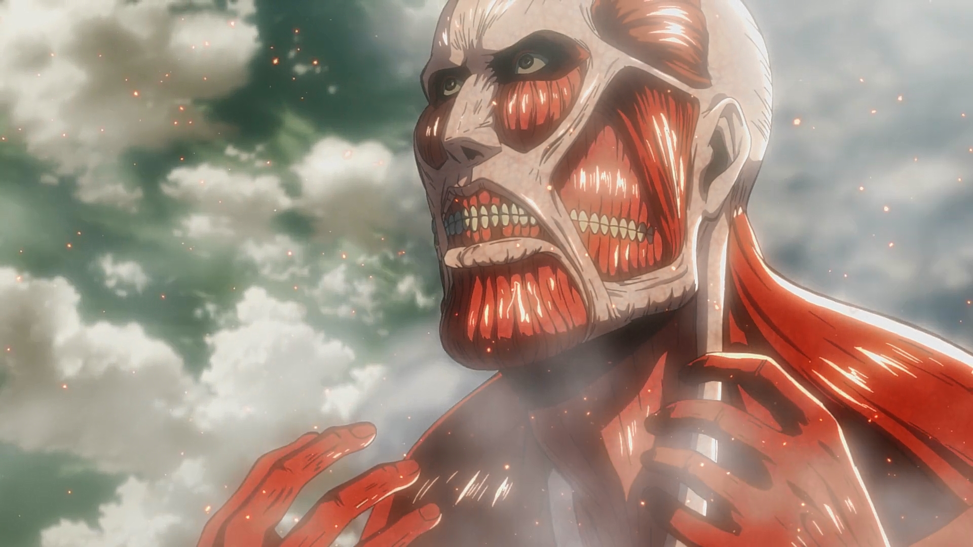 Изображение - The Colossal Titan at Wall Rose.jpg | Shingekinokyojin