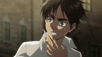 Eren is shot with a tranquillizing dart