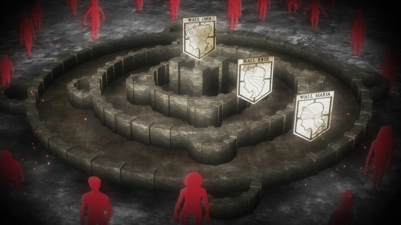 Risultati immagini per attack on titan mura