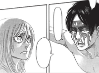 Eren asking Historia to eat him