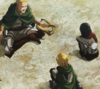 Hannes, Mikasa e Armin