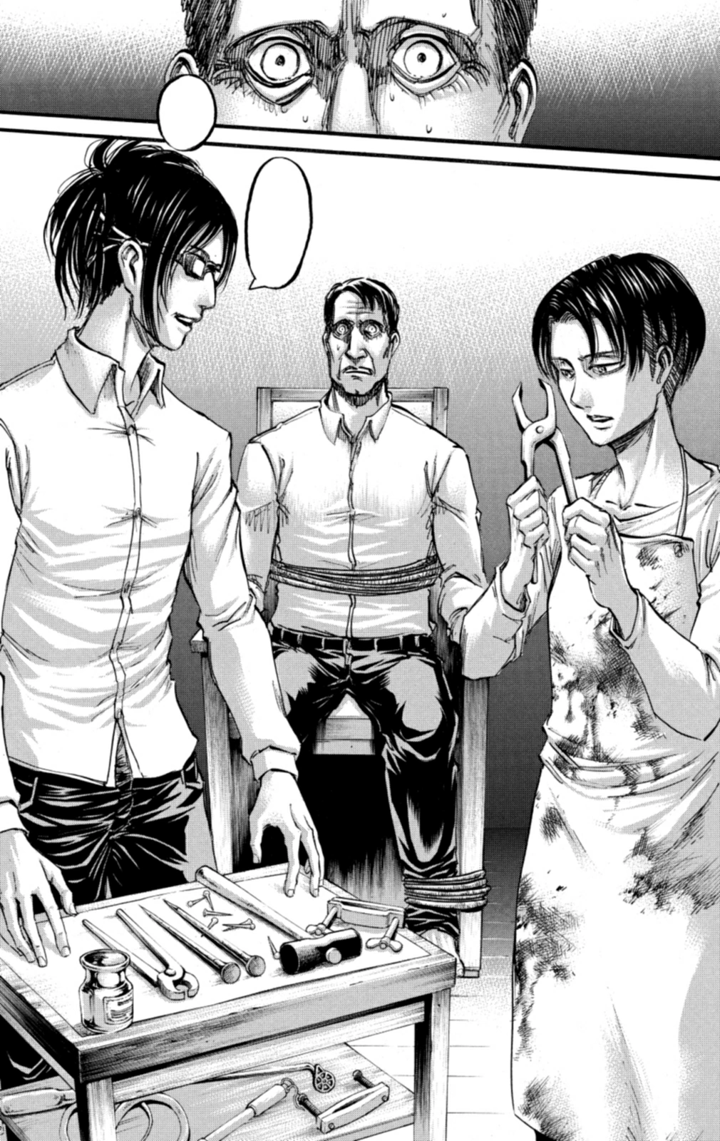 Image Levi And Hange Prepare To Torture Djel png Attack On Titan 