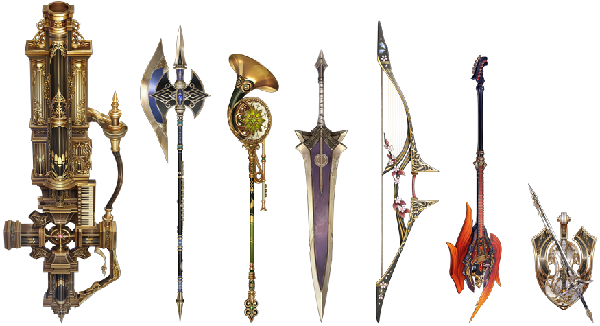 Image - Shining Resonance Weapons Artwork.png | Shining Wiki | FANDOM