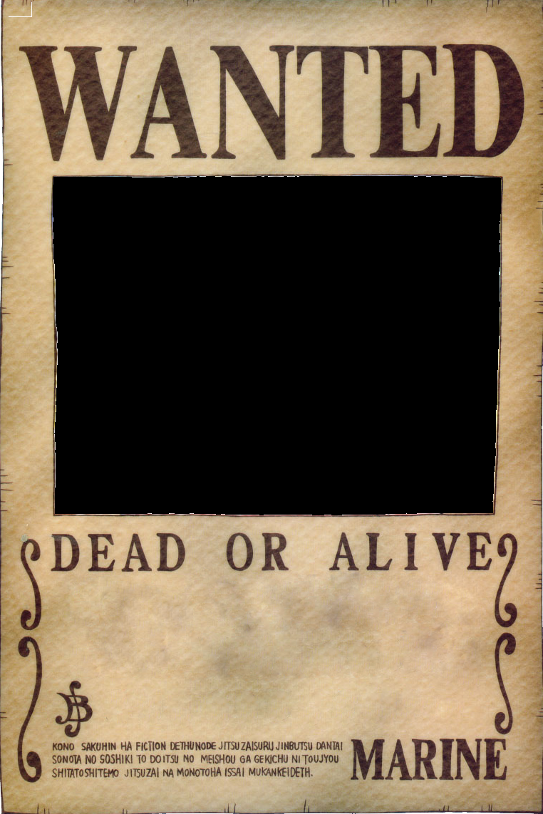 One Piece Wanted Posters Template