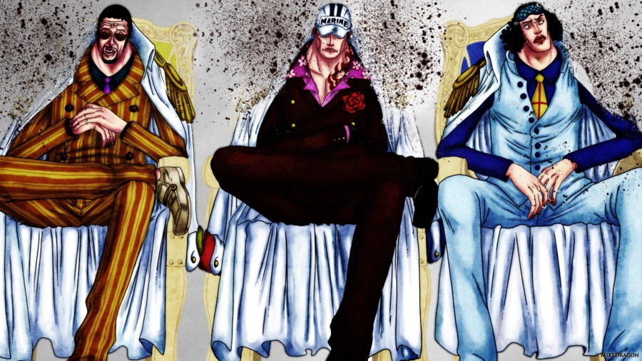 Image Kizaru Akainu and Aokiji.png One Piece Ship of fools Wiki