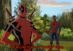 deadpool and spiderman gay porn gif