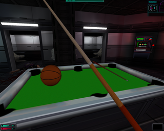 Pool Cue and table