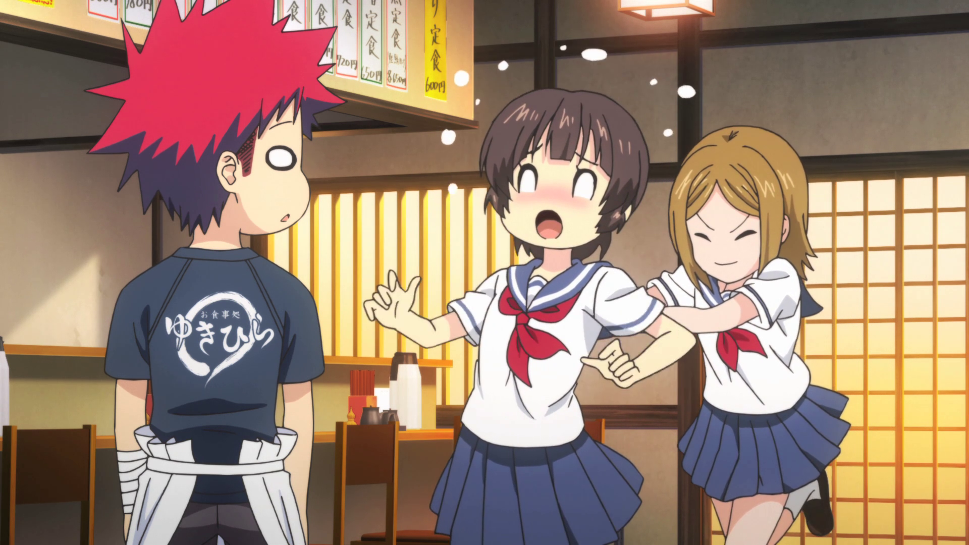 image aki pushes mayumi anime png shokugeki no soma wiki a size classmate