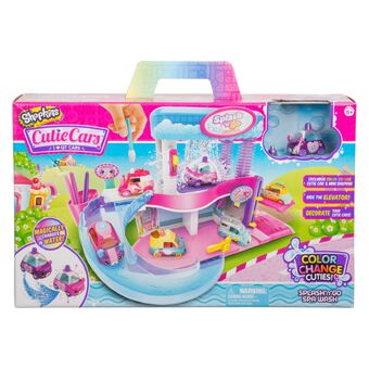 cutie cars shopkins spa wash playset