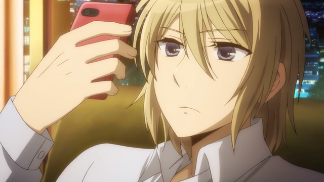 File:Madoka looking at his phone.png