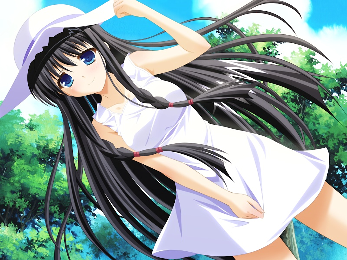 Anime Girl With Black Hair And Blue Eyes 2254