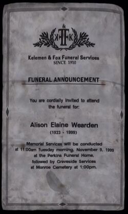 Funeral Announcement