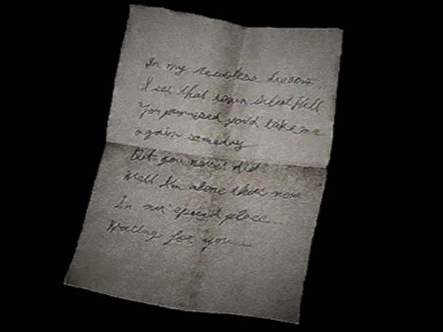 Carta de Mary  Silent Hill Wiki en español  FANDOM powered by Wikia