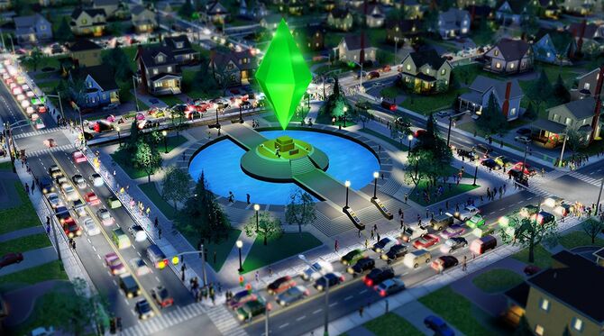 Постройте парки сакуры simcity