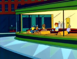 nighthawk diner simpsons wikia