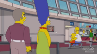 Homer i Lisa oglądają obraz
