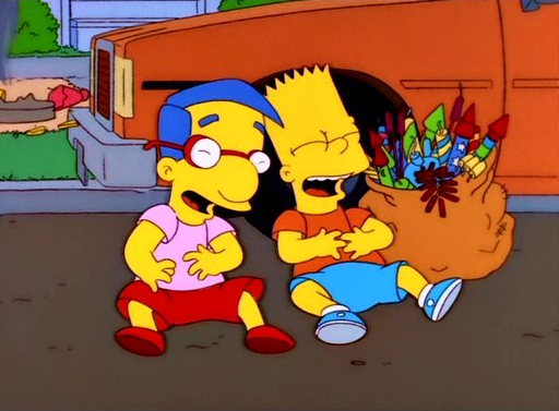 Resultado de imagem para bart e milhouse