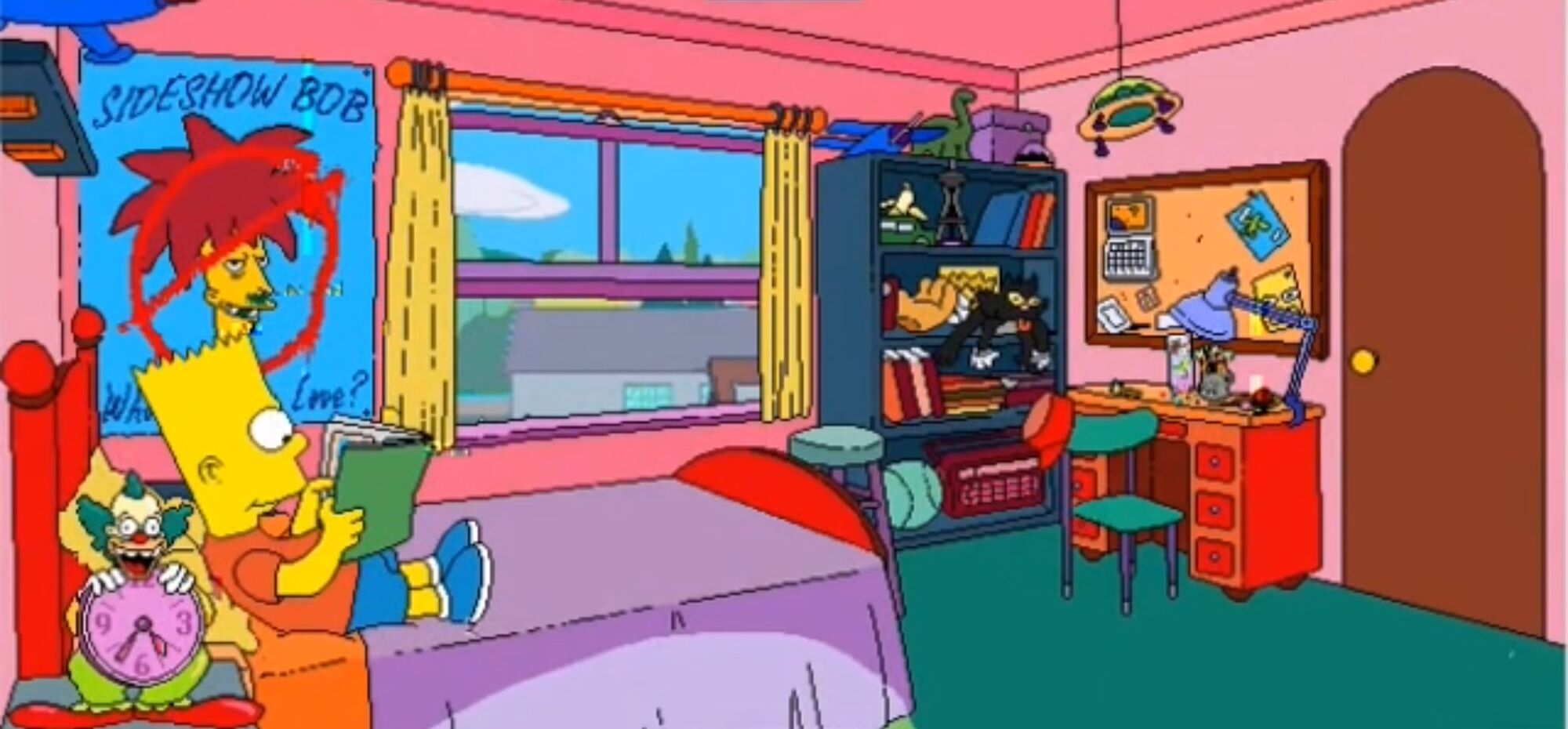 Bart simpson bedroom wallpaper