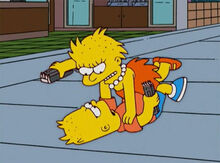 Bart lisa briga cabelo