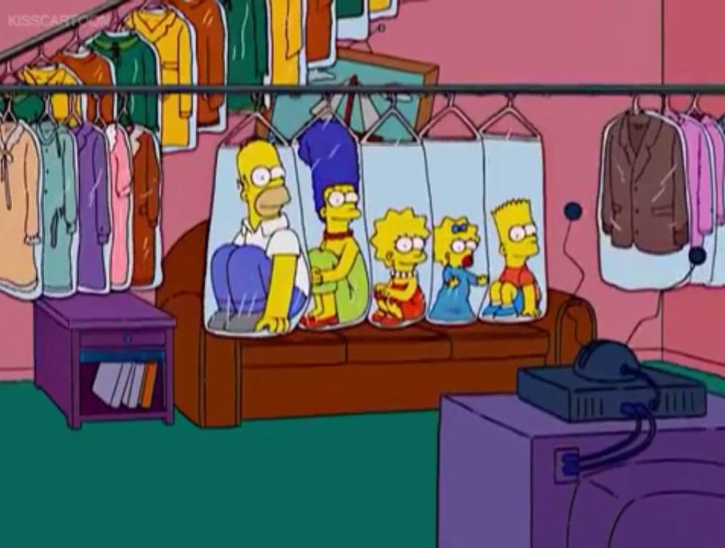 Dry Cleaning Rack Couch Gag Simpsons Wiki Fandom