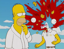 Homer explode cabeça anjo