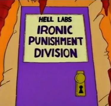 Image result for hell's ironic punishment division simpsons