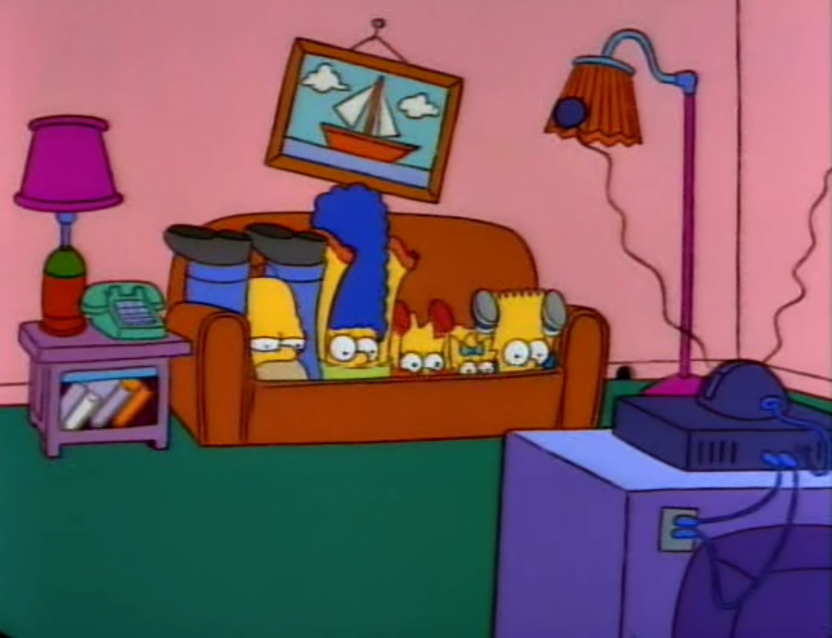 Legs Behind Head Couch Gag Simpsons Wiki Fandom Powered