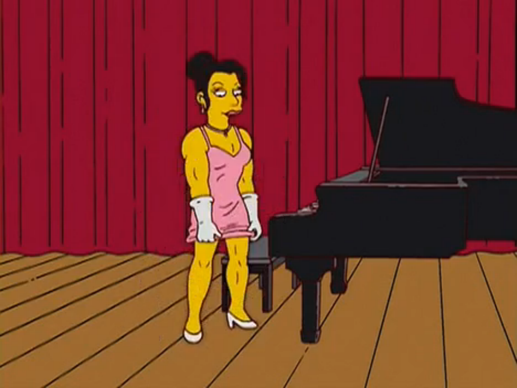 Unnamed female bodybuilder (black hair) | Simpsons Wiki | FANDOM