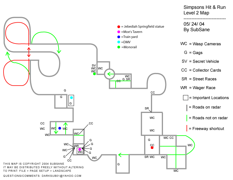 Simpsons hit and run level 1 wasp camera locations free