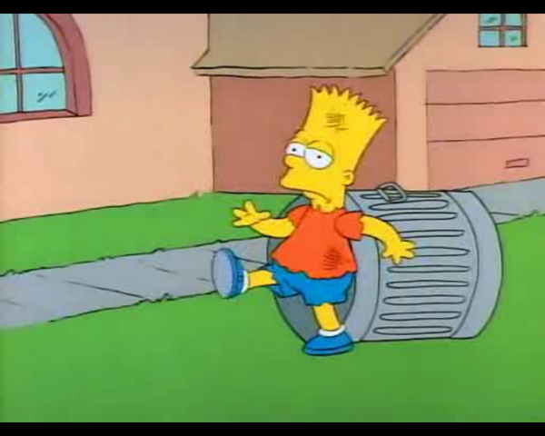 File:BartEmergesFromTheBinAfterFallingDownhillFollowingTheFightWithNelson.png