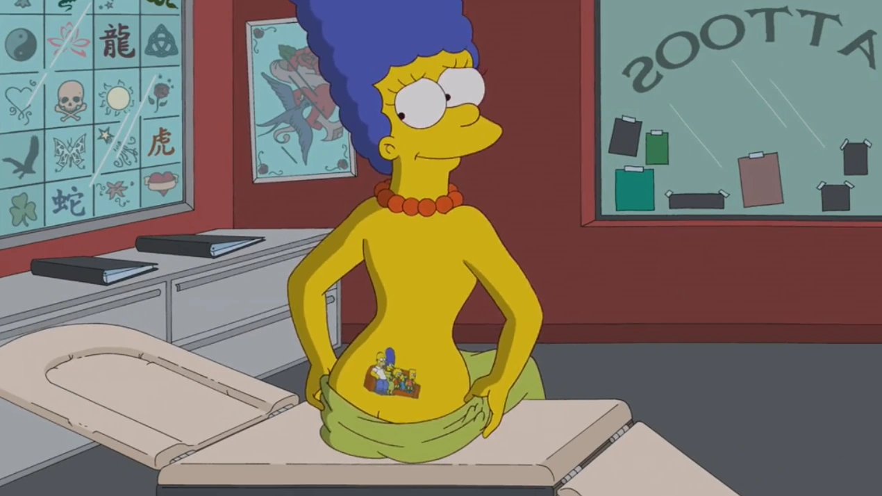 Marge S Tattoo Couch Gag Simpsons Wiki Fandom