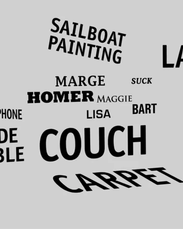 Words Couch Gag Simpsons Wiki Fandom